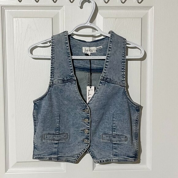 Nicole Miller Denim Style Vest - Picture 2 of 11